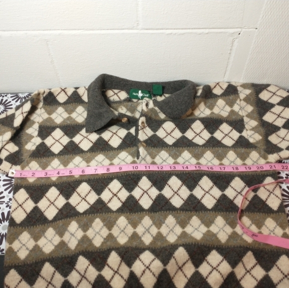 Vintage Argyle Collared 100% lambswool sweater, size M - Picture 5 of 8